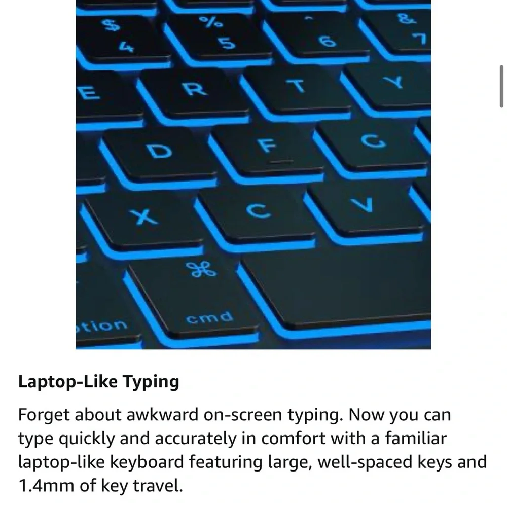typecase iPad Flexbook Wireless Backlit Keyboard Case(10.9”, 2022), 360°NIB
